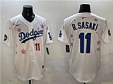 Men's Los Angeles Dodgers #11 Roki Sasaki White 2025 Tokyo Series Limited Stitched Jersey,baseball caps,new era cap wholesale,wholesale hats